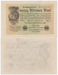 Бона. Веймарская республика 20.000.000 марок 1923 год. P-108c.2 (VF)