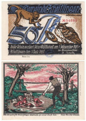 Бона. Германия. Книтлинген 50 пфеннигов 1921 год. Нотгельд. Серия: 2a. (XF-AU)