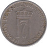  Норвегия. 1 крона 1954 год. Королевская монограмма Хокона VII. 