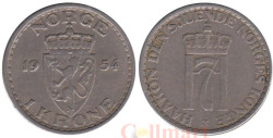 Норвегия. 1 крона 1954 год.