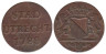  Голландская республика. Утрехт. 1 дуит 1788 год. Герб. (медь) 