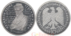 Германия (ФРГ). 10 марок 1997 год. 200 лет со дня рождения Генриха Гейне. (G)