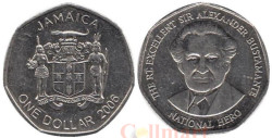 Ямайка. 1 доллар 2006 год. Александр Бустаманте - национальный герой.