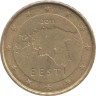  Эстония. 10 евроцентов 2011 год. 
