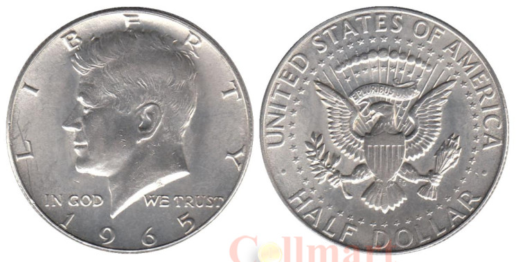  США. 1/2 доллара 1965 год. Джон Кеннеди. 
