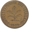  Германия (ФРГ). 10 пфеннигов 1950 год. Дубовые листья. (J) 