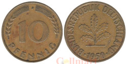 ФРГ. 10 пфеннигов 1950 год. (J)