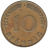  ФРГ. 10 пфеннигов 1950 год. (J) 