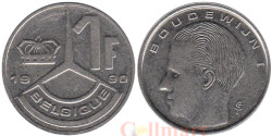 Бельгия. 1 франк 1991 год. BELGIQUE
