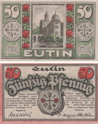 Бона. Германия. Ойтин 50 пфеннигов 1920 год. Нотгельд. (XF)