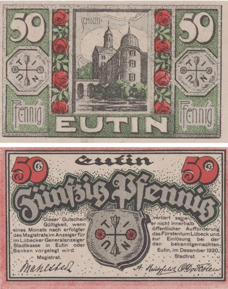  Бона. Германия. Ойтин 50 пфеннигов 1920 год. Нотгельд. (XF) 