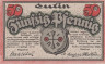  Бона. Германия. Ойтин 50 пфеннигов 1920 год. Нотгельд. (XF) 