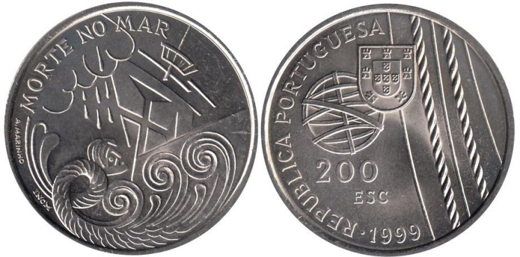  Португалия. 200 эскудо 1999 год. Смерть в море. 