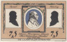  Бона. Германия. Лилиенталь 75 пфеннигов 1921 год. Портреты астрономов, литера Н. Нотгельд. (XF) 