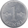 Финляндия. 1 пенни 1972 год. Квадрат с петлями. 