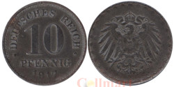 Германская империя. 10 пфеннигов 1917 год. (железо) (G)