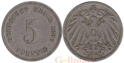 Германская империя. 5 пфеннигов 1902 год. (A)