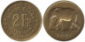  Бельгийское Конго. 2 франка 1947 год. Слон. 