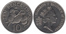  Гернси. 10 пенсов 1990 год. Ветка томата. 