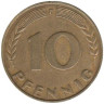  ФРГ. 10 пфеннигов 1967 год. (F) 