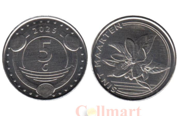  Синт-Мартен. 5 центов 2025 год. 