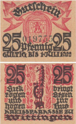 Бона. Германия. Виттинген 25 пфеннигов 1922 год. Нотгельд. (XF)