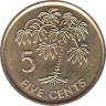  Сейшельские острова. 5 центов 2010 год. Растение Маниок. 