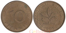 ФРГ. 10 пфеннигов 1993 год. (F)