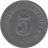  Германия. Кассель. 5 пфеннигов 1917 год. Нотгельд. 