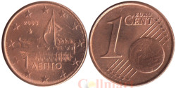 Греция. 1 евроцент 2003 год. Афинская трирема.