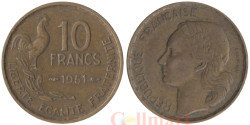Франция. 10 франков 1951 год. Тип Жиро. Галльский петух.
