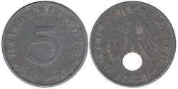 Германия - Третий рейх. 5 рейхспфеннигов 1941 год. (D)