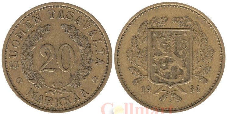  Финляндия. 20 марок 1934 год. 