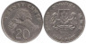  Сингапур. 20 центов 1990 год. Каллиандра. 