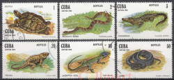 Набор марок. Куба 1982 год. Рептилии. (6 марок)