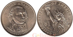 США. 1 доллар 2007 год. 2-й Президент США - Джон Адамс (1797-1801). (P)