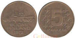Финляндия. 5 марок 1973 год. Ледокол Варма.