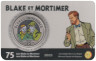  Бельгия. 5 евро 2021 год. 75 лет комиксу "Блейк и Мортимер". (цветное покрытие) 