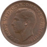  Великобритания. 1 фартинг 1950 год. 