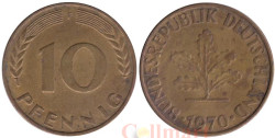 ФРГ. 10 пфеннигов 1970 год. (F)