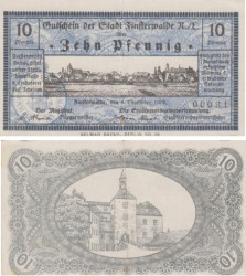 Бона. Германия. Финстервальде 10 пфеннигов 1919 год. Нотгельд. (VF)