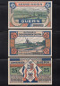  Набор банкнот. Германия. Кверн 25 пфеннигов 1921 год. Нотгельды, 3 штуки. (XF) 