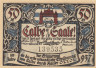  Бона. Германия. Кальбе (Заале) 50 пфеннигов 1917 год. Нотгельд. Вар. 5 (XF) 