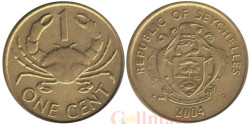 Сейшельские острова. 1 цент 2004 год. Краб.