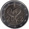  Финляндия. 2 евро 2022 год. 100 лет Финскому национальному балету. 