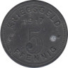  Германия. Виттен. 5 пфеннигов 1917 год. Нотгельд. 