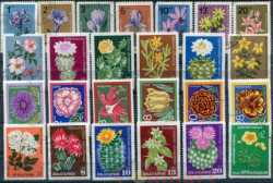 Набор марок. Цветы. 25 марок + планшетка. № 1361.