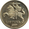  Литва. 10 центов 2009 год. 