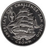  Остров Мэн. 1 крона 1995 год. Кубок Америки (регата) - Сан-Диего. 