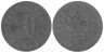  Германия. Верден. 10 пфеннигов 1917-1920 год. Без года выпуска. Нотгельд, цинк. 